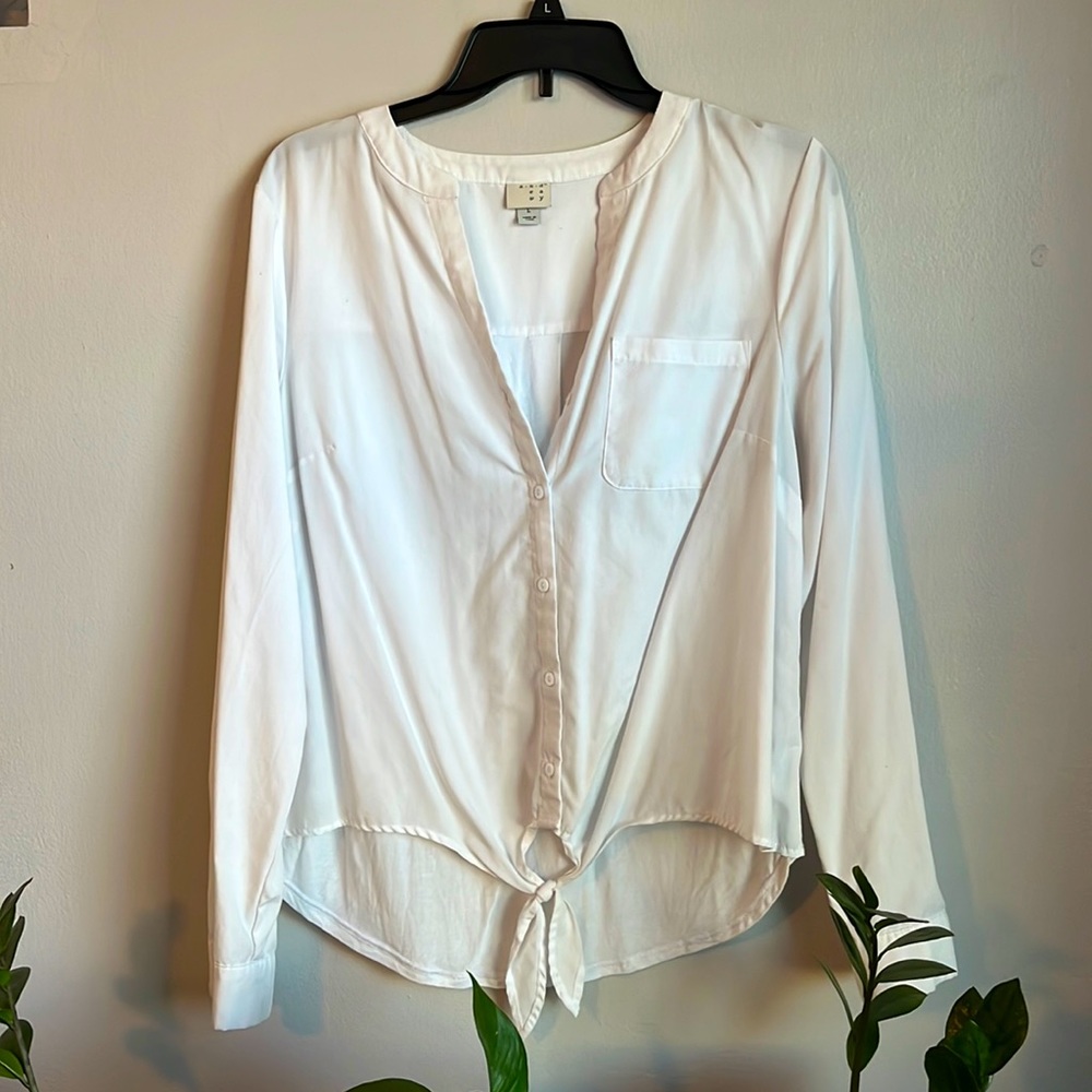 White flowy blouse- A New Day. Great, comfortable shirt for work!